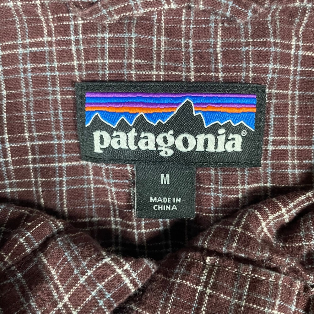 Patagonia Back Step Shirt Men's medium Hemp Organic Cotton Short Sleeve Hiking - Picture 3 of 10
